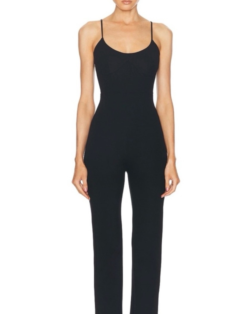 Leset Sleek Black Rio Bustier Jumpsuit